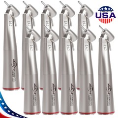 10 PCS Dental 1:4.2 LED 45°Angle Head Contra Angle Handpiece External Water