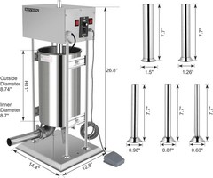 ROVSUN Electric Sausage Stuffer 10L Variable Speed Sausage Maker Stainless Steel
