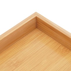 Bamboo Serving Trays 4pcs Modern Kitchen Trays For Hold Fruits Cakes Drinks