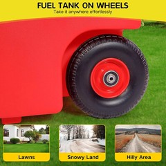 32 Gallon Portable Fuel Tank Caddy with Automatic Transfer Pump Auto-Stop Nozzle