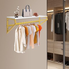 Gold Metal Garment Clothes Rack Clothing Rack Clothes Wall Shelf Hanger Display