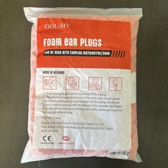 GOL-SIV Foam Ear Plugs 500 Pair Refill Bag 38dB Hearing Protection Sealed