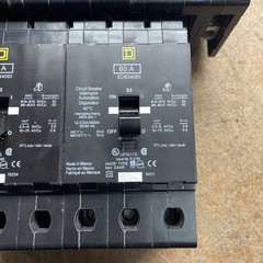 Square D EDB34060 60 Amp Circuit Breaker 480 Volt 3 Pole Bolt On