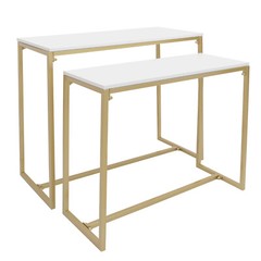 Metal Shoe Handbag Display Stand Nesting Tables 2 Piece Set Display Riser Shelf