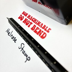 Non Machinable Do Not Bend Rubber Stamp Red Ink Self Inking Ideal 4913