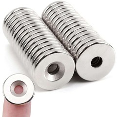 10 50 Strong Countersunk Ring Magnets 3/4″ x1/8 ” Hole 5mm Rare Earth Neodymium