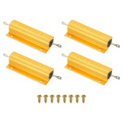 100W 2 Ohm Aluminum Shell Resistor Housing Resistor with Screws 4Set