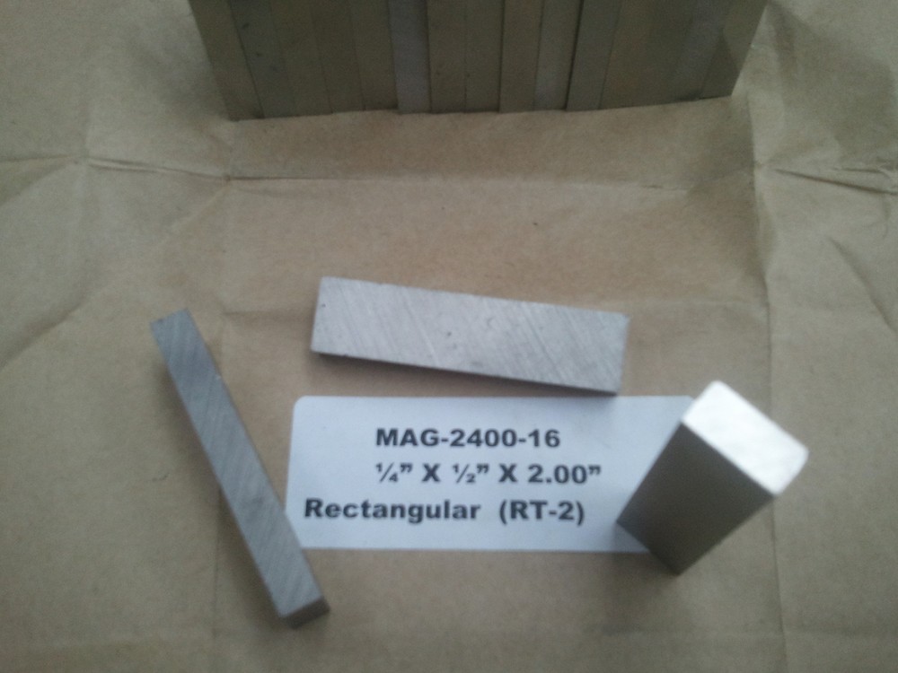 1/4″ H X 1//2″ W x 2″ long Alnico 5 rectangular magnet from USA seller 1 each