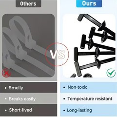 Nylon Universal Cable Tie Buckle, Heavy Duty Self-Locking Nylon Zip Ties Holder