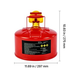 Uimoso 2.5 Gallon Red Safety Gas Can with Flame Arrester and Funnel
