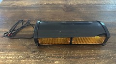 Whelen DMP2H Dual Halogen Dash-Miser Dash Light, Amber (flashing deck yellow)