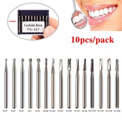 10-100 PCS Dental Carbide Tungsten Steel Burs FG For High Speed Handpiece