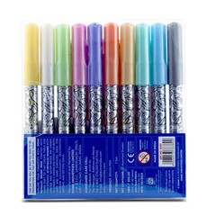 DOMS Metallist Series Metallic Brush Pen (10 Assorted Shades)