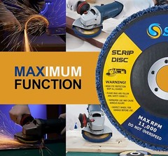 5 Pack 5”x7/8″ Paint Rust Removal Clean Angle Grinder New Poly Strip Disc Wheel