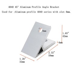 4 PCS 4040 45 Degree Aluminum Profile Angle Corner Brackets 4040 Series