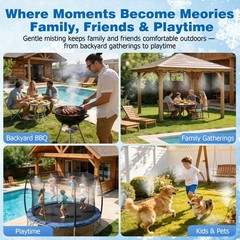 Misters for Outside Patio 30FT/9M, PreAssembled Misting Cooling System with 8…