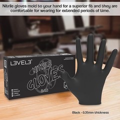 Level 3 Nitrile Gloves Professional Heavy Duty Disposable Gloves Latex Free