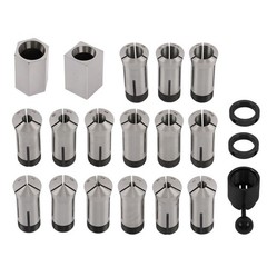 15 Piece 5C Fractional 1/8 – 1″ Precision Collet Set & 5 Pcs Collet Block Set