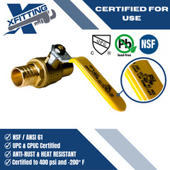 100 Pieces 1 Inch Pex Ball Valve, 1″ Pex Ball Valve, Lead Free Brass, Full Port