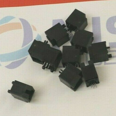 10PCS MOLEX MXF95003 95003 Vertical Modular Jack RJ-11 BLACK (LOT OF 10)