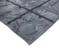 2 Pk 12’x16′ Heavy Duty Smoke Tarp for Flatbed Truck 18 Oz Vinyl Load Coverin…