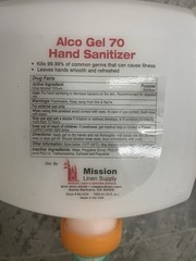 Lot of 4 Mission Instant Hand Sanitizer Alco-Gel 70- 1000 ml Each Ethyl Alcohol