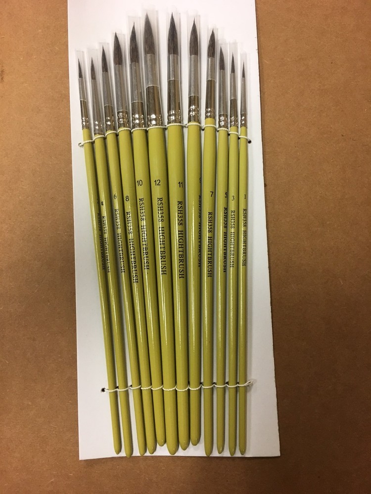 12 PIECE SQUIRRELHAIR ARTIST BRUSH