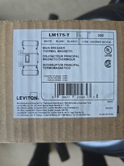 Leviton LM175-T 2-Pole 175 Amp Thermal Magnetic Main Circuit Breaker 200-LM175-T