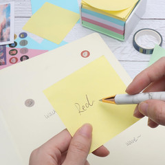 500 Sheets Bright Color Non-Sticky Blank Notes Cube 3X3 Inch 5 Colors Memo Paper