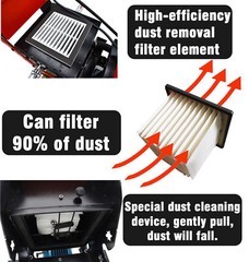 220V Concrete Floor Grinder Polishing Machine w/ 30L Dust Bucket 6 Grinding Head
