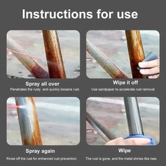 Wangle Rust Remover, Anti-Rust Lubricant Spray & Rust Remover Easy Application