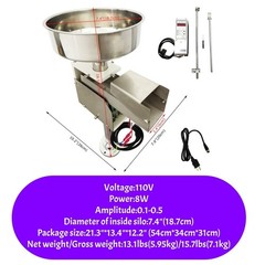 110V 7.4″ Automatic Feeding Device Material Vibrating Conveyor