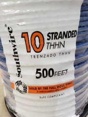 Southwire 500 Ft. 10 AWG Stranded Blue THHN Electrical Wire 22976557 Southwire