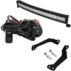 32″ 180W Curved LED Light Bar Spot/Flood Combo Beam W/Wiring Kit & below Roof Mo