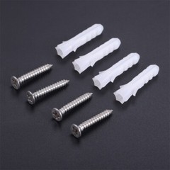 4/8pcs Flat head Self-tapping Screws w Expansion Tube for Hanging Picture Frames