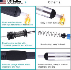 AUSTOR Desoldering Sucker and 6 Pcs Solder Braid Wick (2.0mm/2.5mm/3.0mm…