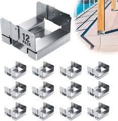 6Pcs 6X6 Post Base for Concrete Heavy Duty Galvanized Post Anchor Base Adjustabl