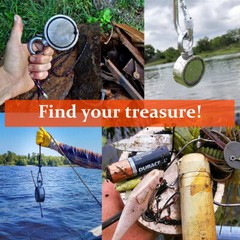 Magnet Fishing Kit 1200lbs Pulling Double Sided Fishing Magnet 2.64″ Dia