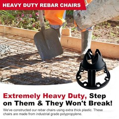 50 PCS Rebar Support Chairs Elevates 1.5/2 Inch For Rebar #3/#4/#5 Mesh