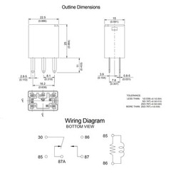 (Pack of 10) Song Chuan Automotive Relays SPDT 35A 12VDC 301-1C-C-R1-U01-12VDC