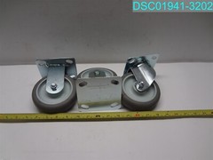 QTY=3: Plate Mount Caster 6″H X 4-5/8″D X 1-1/8″W PLATE 4″L X 4-1/2″ W