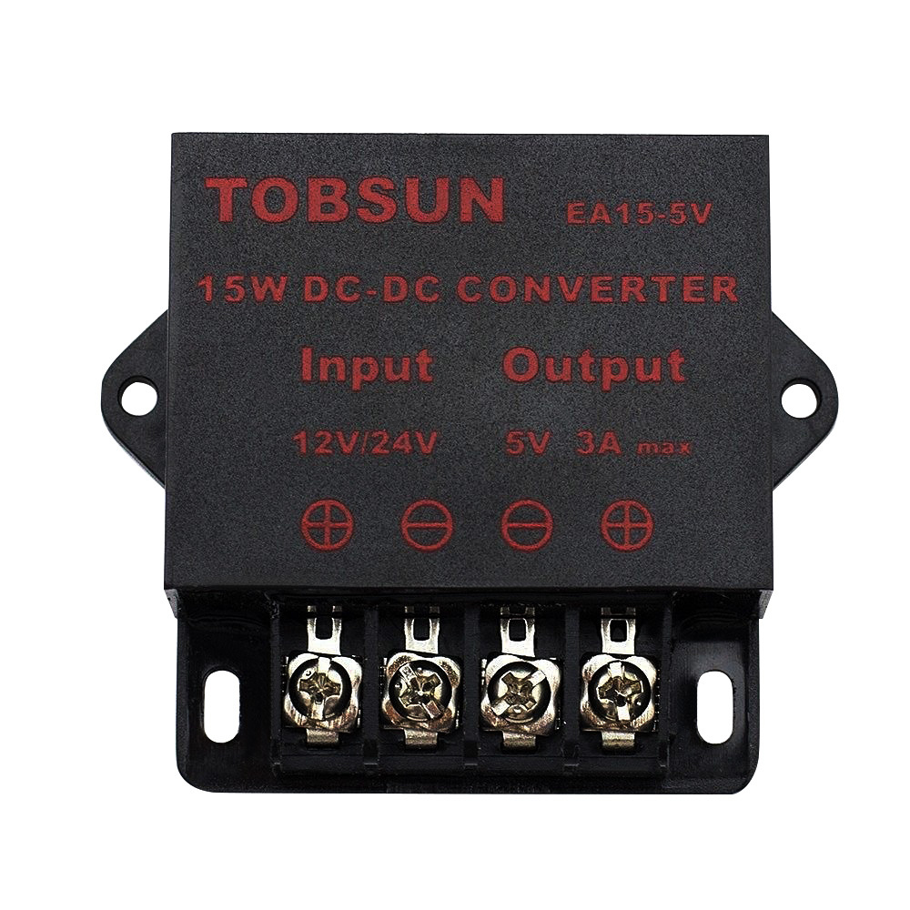 Power Converter DC 12V/24V to DC 5V 3A 15W Step Down Reducer Voltage Regulator