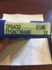 SUMITOMO TPG 432 G10E **QTY 8** TURNING/BORING INSERT