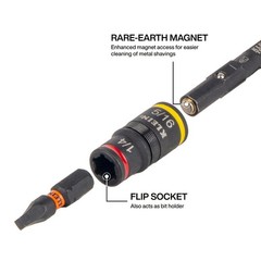 Klein Tools 85091HD Impact-Rated Flip Socket Conduit Reamer
