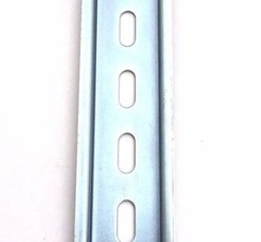 30 Pieces DIN Rail Slotted Steel Zinc Plated RoHS 8 in. long 35mm 7.5mm 20 ft.