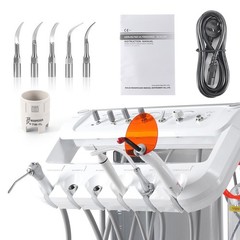 Unidad de entrega portatil succión jeringa compresor de aire dental 4 hoyos USA