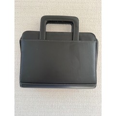Franklin Covey Leather Planner Binder 7 Ring Retractable Handles Black 8 x 10
