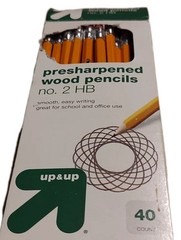 Up+Up Pre-sharpened Wood Pencils #2 HB Pack of 40 Target 2014 Indonesia Worn box
