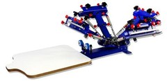 4 Color 1 Station Screen Printing Machine Micro-adjust Press Printer ROTARY
