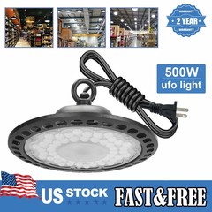 500W Super Bright Warehouse LED UFO High Bay Lights Factory Shop GYM Light Lamp